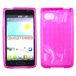 LG Optimus F3 MS659 TPU Gel Case (Hot Pink)